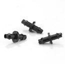 qiheiyipian 100pcs 1/4-Inch Straight Barbed Double Way Joint Drip Watering On