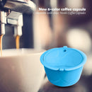 Stainless Steel Reusable Coffee Capsule Cup Filter for Dolce Gusto (Blue)