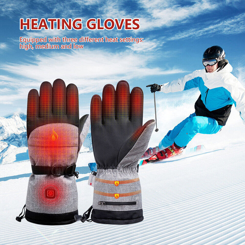 2pcs Smart Ski Heated Gloves Waterproof Motorcycle Bicycle Cycling Glove Mittens