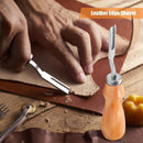 Practical Leather Edge Cutting Wide Shovel Wood Handle DIY Leather Carving Tools