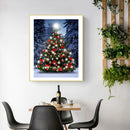 5D DIY Full Drill Round Shape Christmas Tree Rhinestone Diamond Drawing Kit