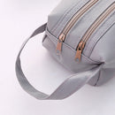 Large Capacity Pencil Cases Double Zipper Oxford Cloth Pen Box (Light Grey)