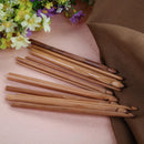 LS4G 20pcs Bamboo Crochet Hook Knitting Needles Set with Case Weaving Craft Yarn Sewing