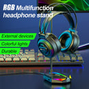 RGB Headphone Holder Gamer Headset Rack Bracket Desktop Earphone Display Stand