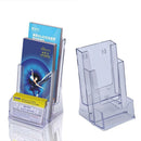 Plastic Clear Tri Fold Brochure Holder Display Stand Card Office Business N7U0