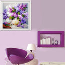 5D DIY Round Drill Diamond Painting Lavender Cross Stitch Embroidery Crafts
