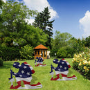 American Flag Kneeling Soldier Pattern Acrylic Garden Yard Weathered Flag Decor
