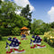 American Flag Kneeling Soldier Pattern Acrylic Garden Yard Weathered Flag Decor