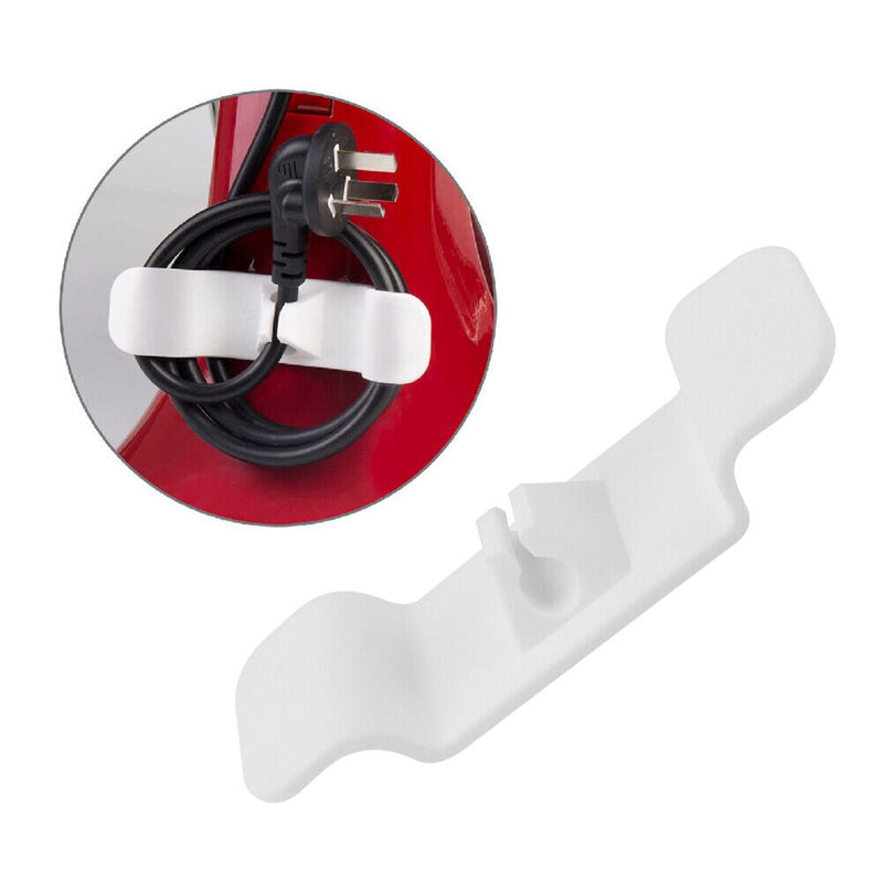 Kitchen Storage Attachment Cable Holder Clip Cord Wrapper Organizer (White)