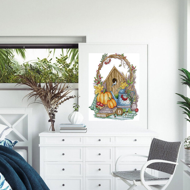 Part Embroidery Autumn Impression Counted Cross Stitch 14CT Cotton Kits