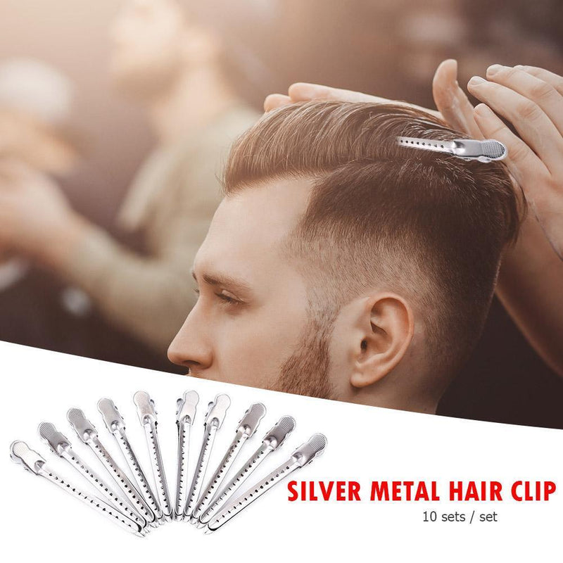 10pcs Hairdressing Duck Mouth Hair Clips Positioning Hairpins (Round Head) Newly