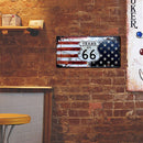 Taxas US 66 Metal License Plate Tin Sign for Bar Pub Club Poster Iron Paint