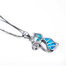 Exquisite Fashion Women Elegant Gift Cat Pendant Opal Necklace Chain Jewelry