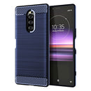 Soft TPU Carbon Fiber Phone Case Drop Proof Back Cover for Sony XPERIA 1(XZ4)