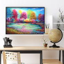 Diamond Painting 5D DIY Colorful Tree Full Round Drill Abstract Home Decora