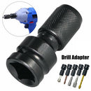 Adapter 1/2inch Drive to 1/4inch Hex Drill Chuck Converter For Impact Wrench