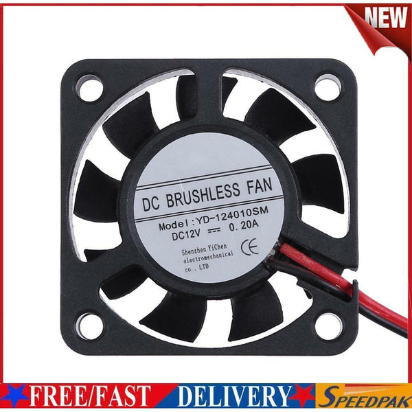 YC-124010SM DC12V Cooler Fan 40x40mm 7 Blades Computer Cooling Fan Radiator #F
