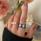 Women's Ring Small Enamel Pattern Ring Adjustable Little Daisy For women|girls