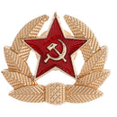 CCCP USSR Symbol Enamel Brooch Former Soviet Union Lapel Pins (Wheat Star) Newly
