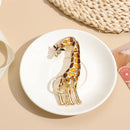 Gift Jewelry Women Suit Accessories Enamel Pin Giraffe Brooch Animal Brooch