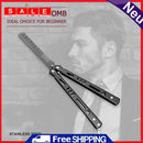 Pro Butterfly Style Hair Comb Folding Practice Workout Brushes Stainless Steel