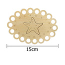 3pcs Wooden Carved Cross Stitch Thread Board(Starfish)
