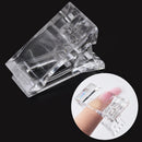Transparent Manicure Art Builder Clamps Nail Tips Clips for False Nail Fixation