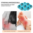 Hand Held Body Massager 7-Ball Massage Glove for Back Neck Foot (Blue) Newly