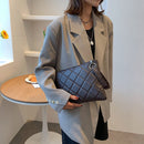 Party Evening Lattice Envelope Bag Women Pure Color Leather Large Capacity Pouch
