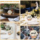 10Pcs/Set Wooden wedding digital table card wedding English alphabet seat card`