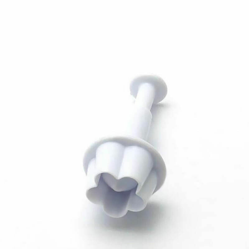 4x Plum Flower Icing Cutter Fondant Cake Sugar Decor Kitchen Plunger Tool H7D2