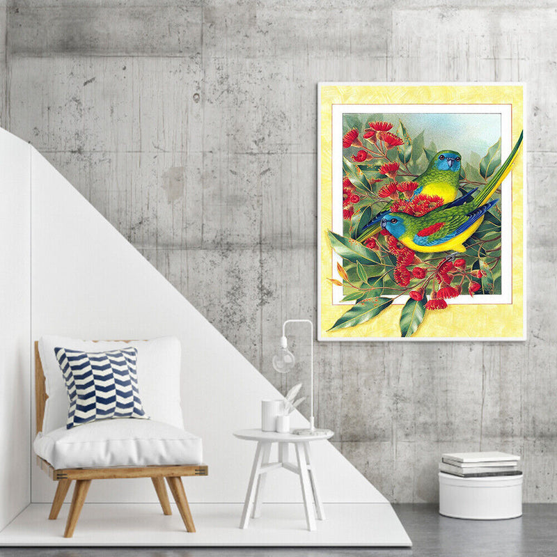 Flower Bird Oil Paint By Numbers Kit DIY Acrylic Painting Wall Art Picture Cr