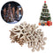 Wooden Pendants Christmas Snowflake Hanging Ornaments Wood Chip Xmas Decoration