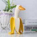 Banana Duck Sculpture - Funny Duck Art Statue Ornament Housewarming Garden