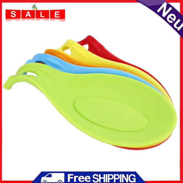 Attractive 1Pc Silicone Spoon Insulation Mat Silicone Heat Resistant Placemat D