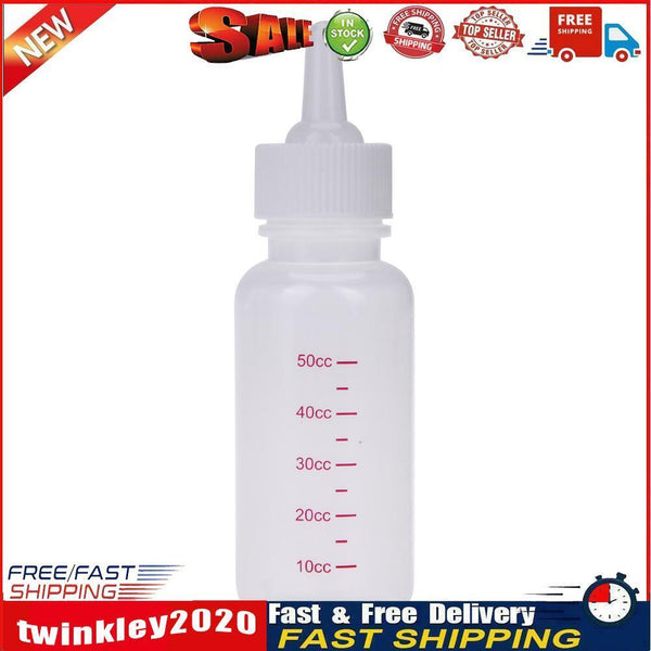 50ml Puppy Kitten Feeding Bottle Pet Dog Cat Transparent Silicone Feeder Newly