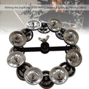 Portable Percussion Tambourine With Row Alloy Jigles Drum Sets Musical Accessory