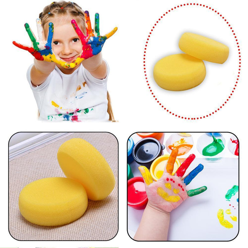 DIY Circular Sponge Painting Brush Art Graffiti Seal for Kids Drawing Toys