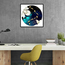Fish Pond Lotus 5D DIY Full Round Diamond Painting Mosaic Needlework Art Crafts