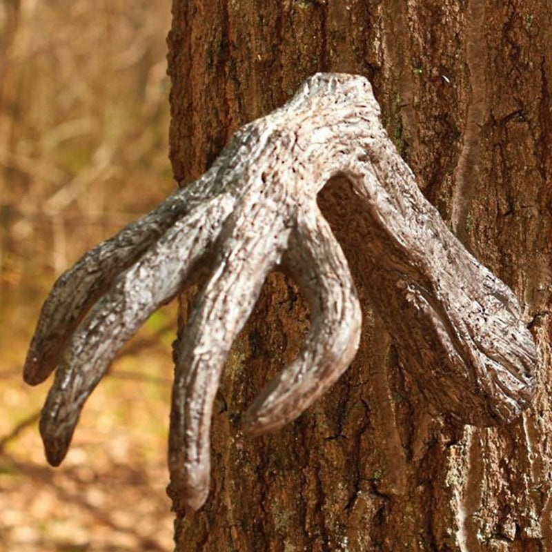 Decoration Garden Statue Tree Bark Face Ghost Face Sculpture Bark Ghost Face