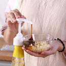 Seasoning Sauce Bottle Spice Container Press Nozzle Kitchen Gadget (White) Newly