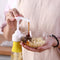 Seasoning Sauce Bottle Spice Container Press Nozzle Kitchen Gadget (White) Newly