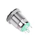 12mm 3V Waterproof Metal Button Auto-Reset Switch with LED Light(Green)