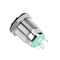 12mm 3V Waterproof Metal Button Auto-Reset Switch with LED Light(Green)