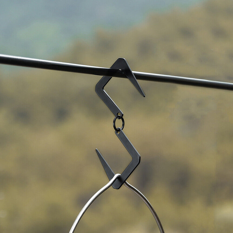 Outdoor Camping Storage Hook Stainless Steel S-Shaped Pot Pan Hanging Buckles