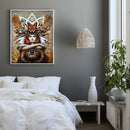 Girl and Beast Oil Canvas Drawing DIY Paint By Numbers Kit Hand Painted for