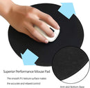 Mat Anti-slip Round Keyboard Mice Mat Mouse Pad PU Leather Laptop Computer