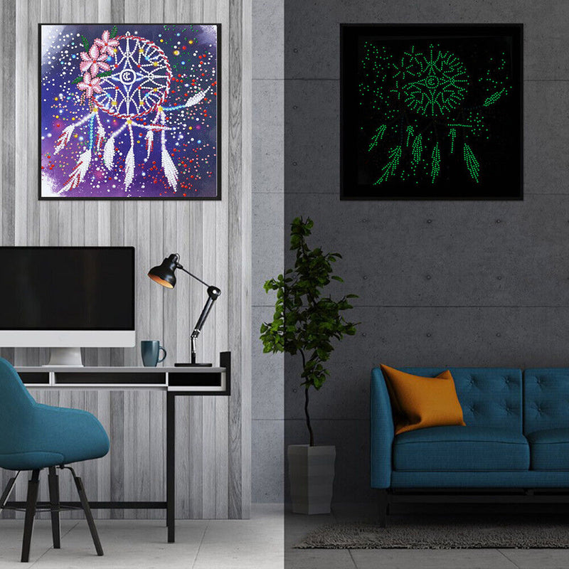 Part Drill Luminous Special Shaped DIY Dreamcatcher 5D Diamond Painting Kit