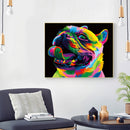Painted Pug Oil Paint By Numbers DIY Canvas Wall Art Picture Craft Home Dec