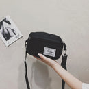 Fashion Women Canvas Patchwork Shoulder Phone Bag Casual Ladies Mini Handbags